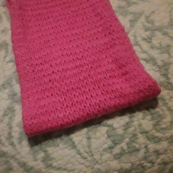 Women's Hollister Pink Crotched Banded Scarf Approx 34" Length - Picture 2 of 4